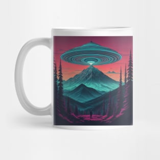 UFO Chronicles Podcast - UFO Glitch Artwork V7 Mug